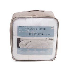 STEARNS & FOSTER STRIPE 500tc Cotton Stripe Down Alternative Comforter